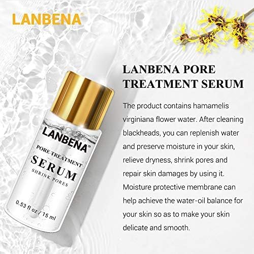 LANBENA Pore Skin Care Serum Essence for Shrinking Pores + Relieving Dryness + Oil Control Firming + Moisturizing